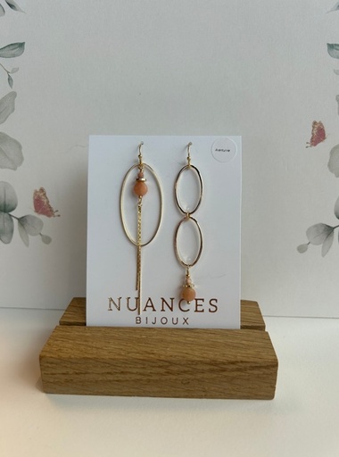 Boucles d'oreille Cassidi aventurine - Nuances 