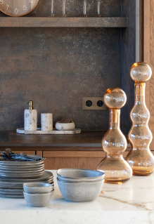 [58059] Décoration en verre caramel medium - Jline 