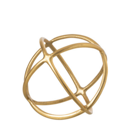 [55990] Sculpture boule doré medium - Jline