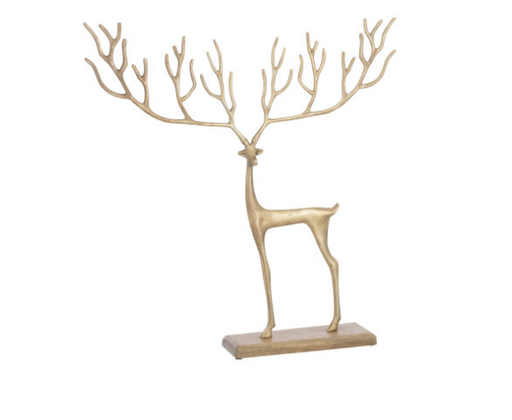 [38008] Renne doré sur pied bois - Jline 