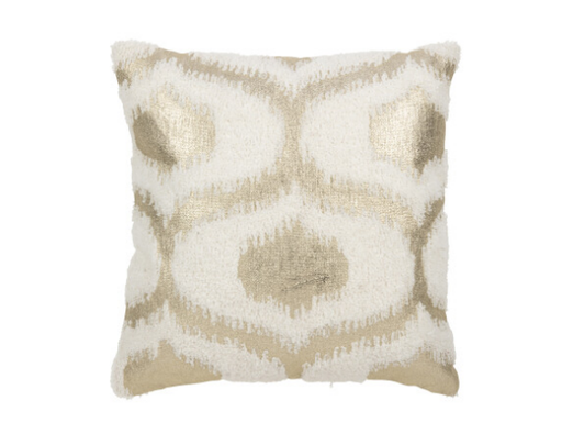 [41715] Coussin blanc et doré - Jline 