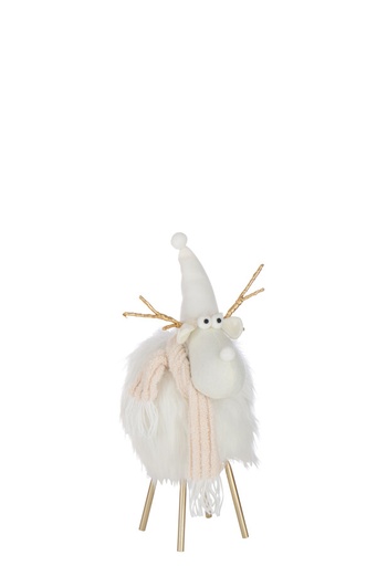 [59532] Renne blanc avec écharpe medium - Jline  