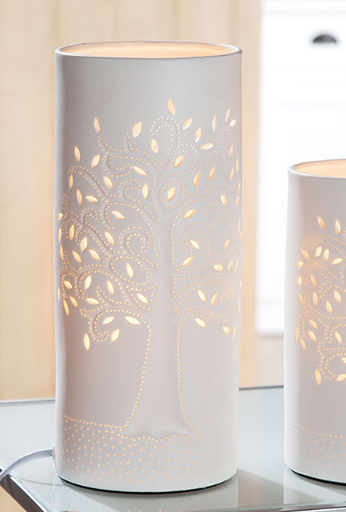 [34920] Lampe de table motif arbre de vie large - Gilde 