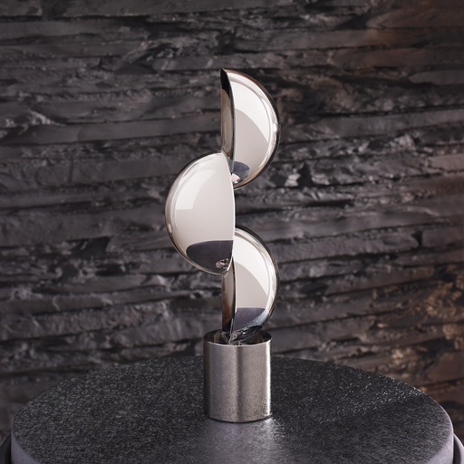 [60619] Sculpture Harpo en verre noir et blanc - Gilde 