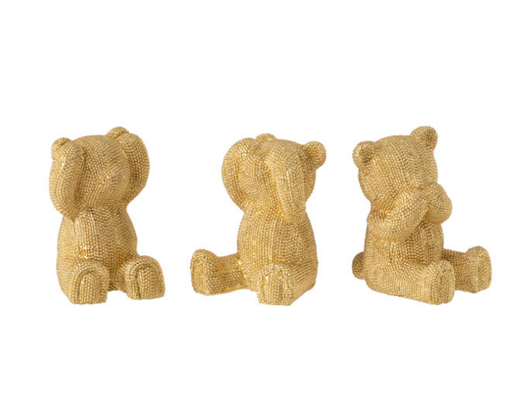 [55302] Ensemble de 3 ours doré - Jline 