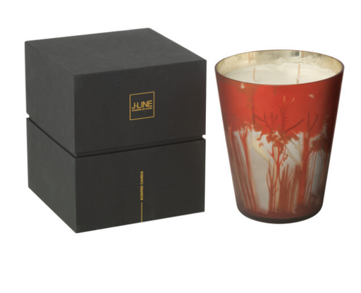 [55423] Bougie Noa forêt rouge large - Jline 