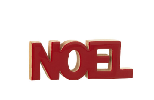 Noël en bois de manguier rouge - Jline 