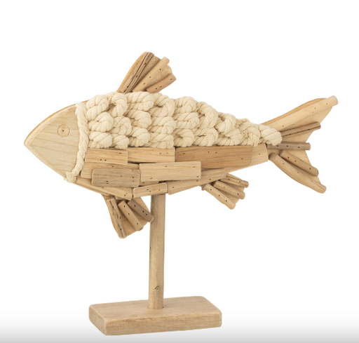Poisson sur pied en bois - Jline 