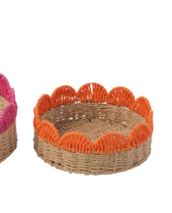 Plateau rond orange Small - Jline 