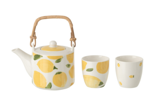 Théière et tasses citron - Jline 