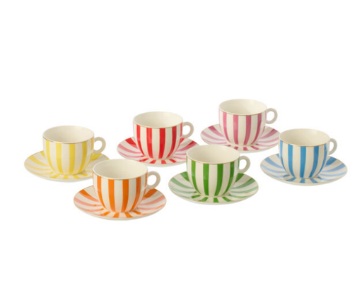 Boite de 6 tasse et sous tasse - Jline 