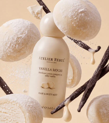 Brume pour cheveux et corps Vanilla Mochi 100 ml - Atelier Rebul