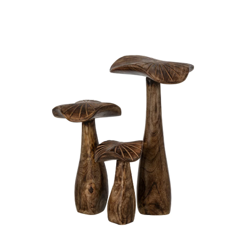 Set de 3 champignons en bois - Jline 